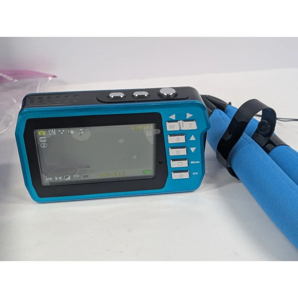 Underwater Camera FHD 2.7K 48 MP Waterproof Digital‎ Camera Selfie Dual Screen